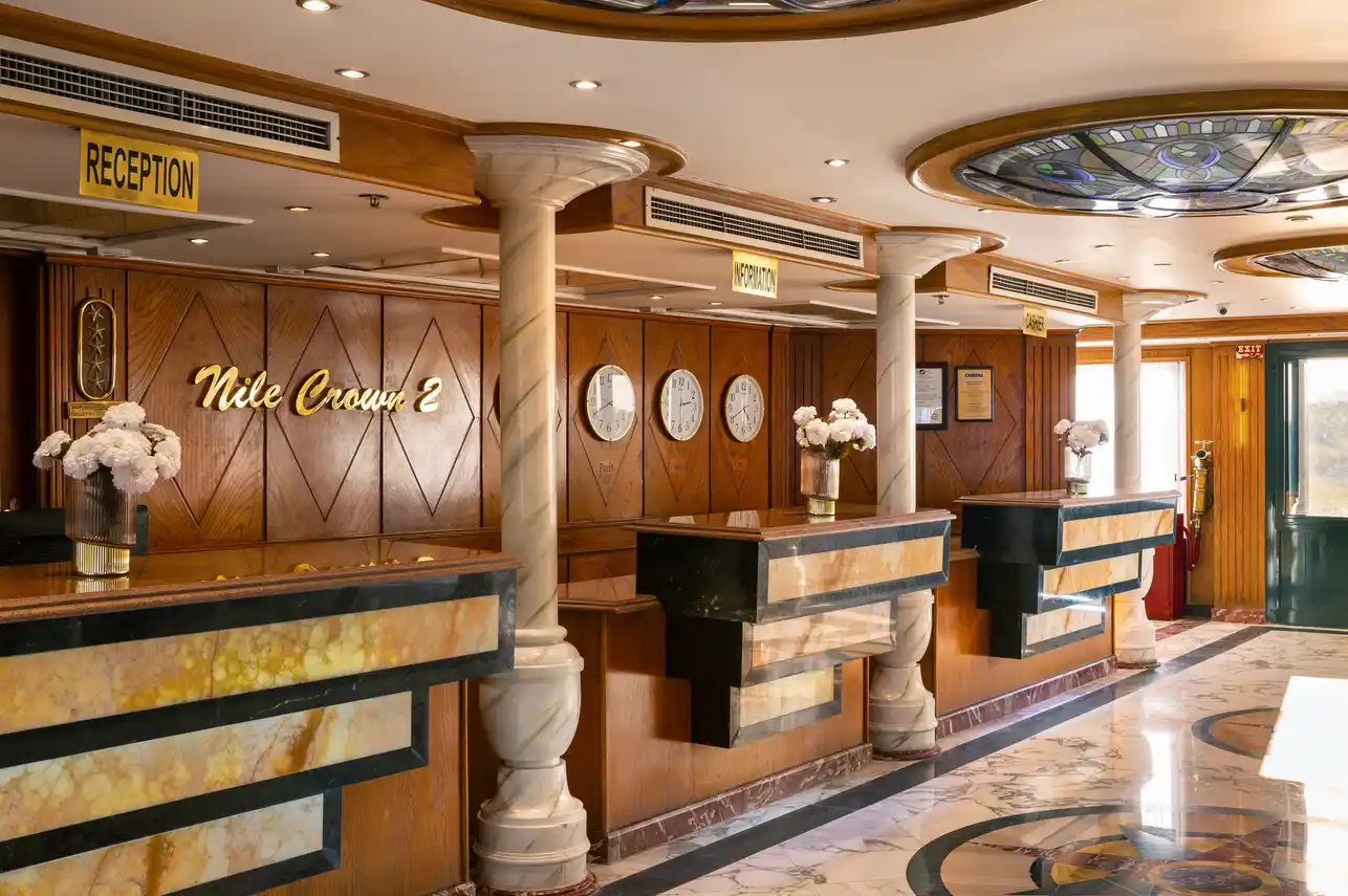 Lobby of the MS Nile Crown II Nile Cruise Nile cruise